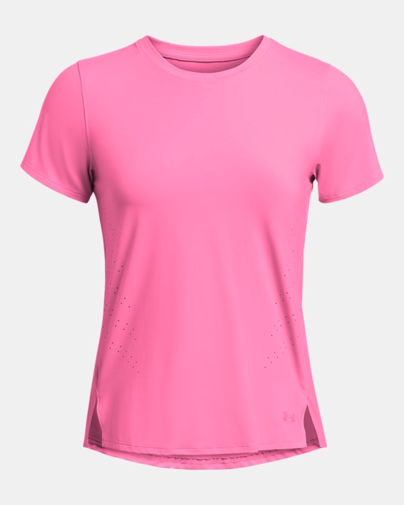 เสื้อแขนสั้น UA Launch Elite สำหรับผู้หญิง in Pink image number 3